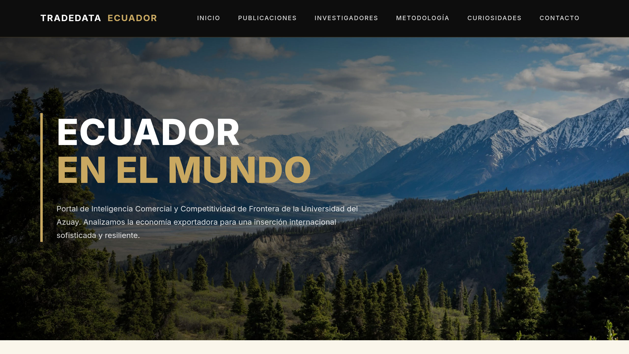 Vista previa de TradeData Ecuador